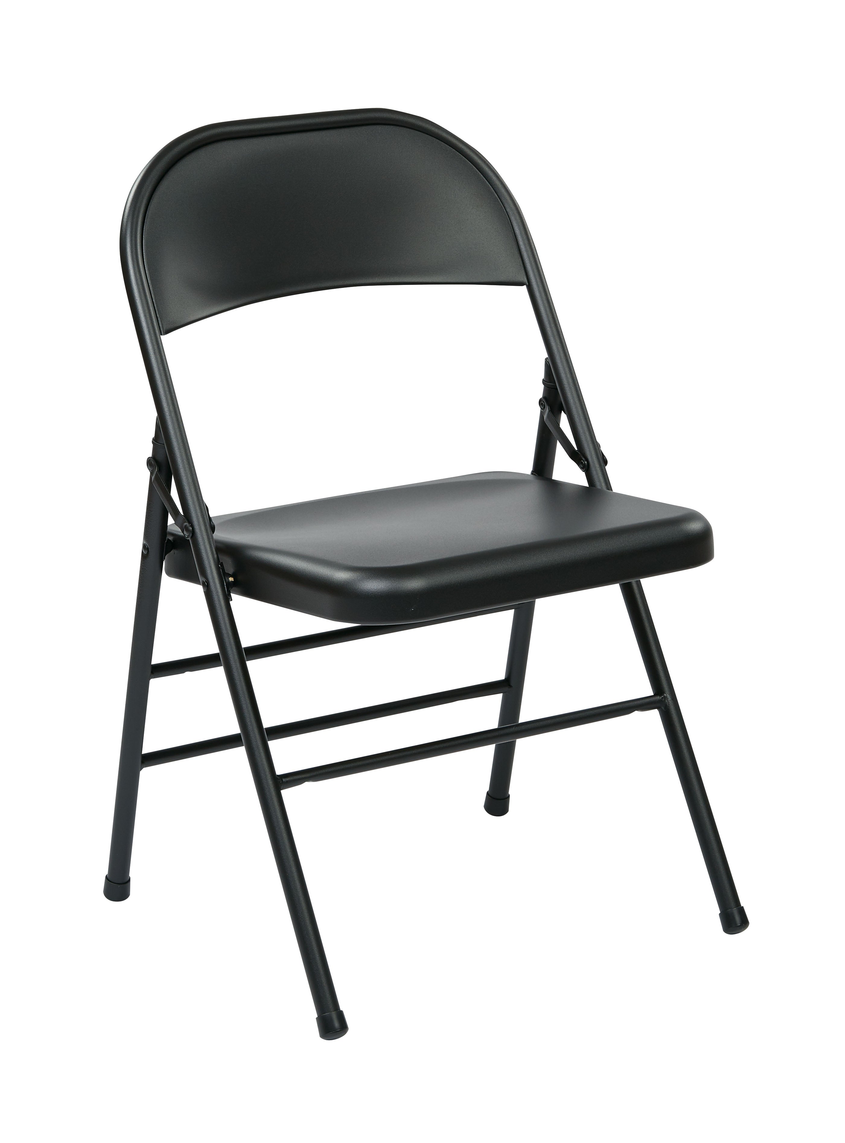 Folding Chair with Metal Seat and Back